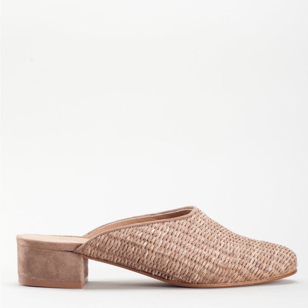 Paloma Wool Pia Slide Light Brown Woven Size 39 Like New